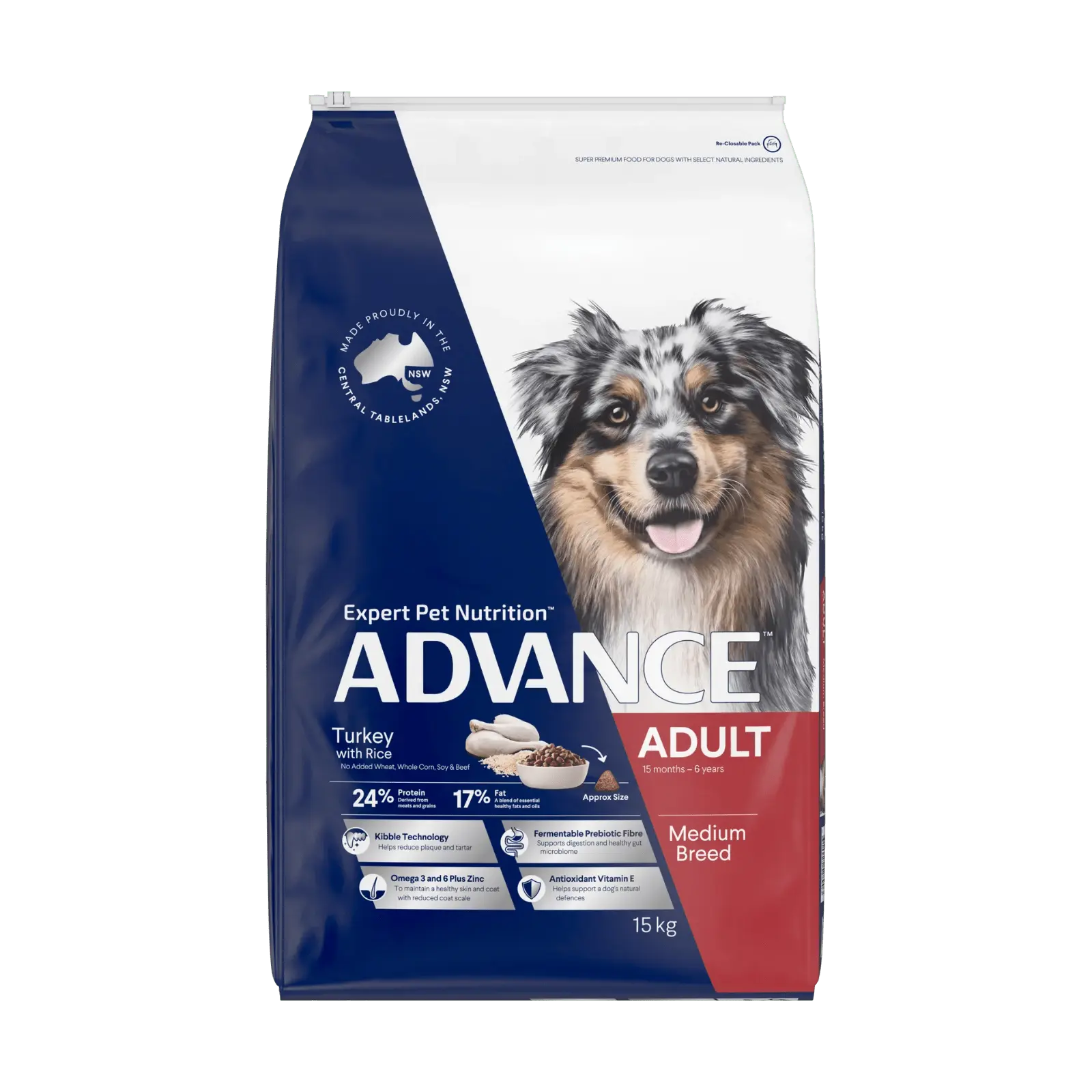 Advance Dog Food Adult Medium Breed Turkey with Rice - Image 3