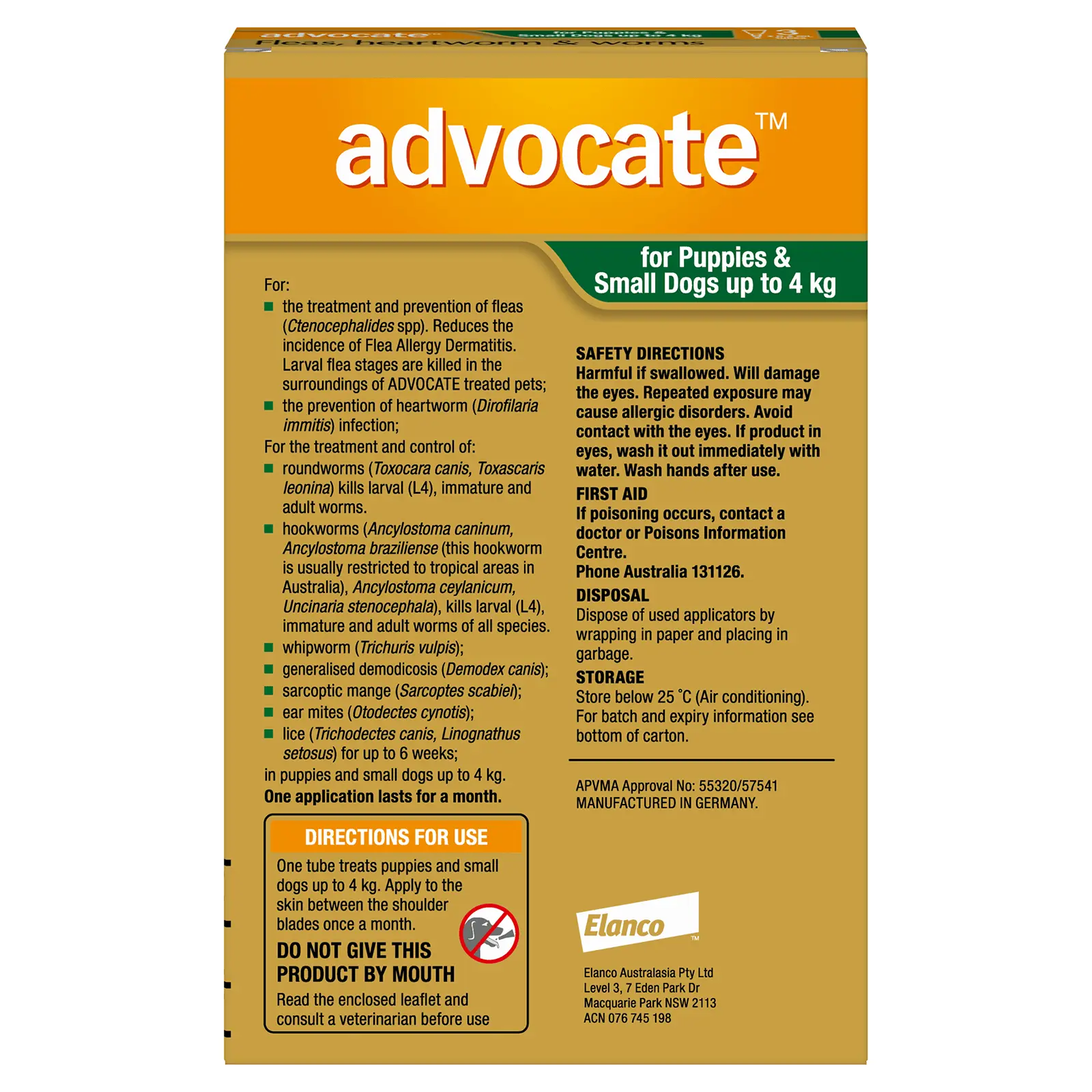 Advocate for Puppies & Small Dogs Up to 4kg Green - 3 Pack - Image 3
