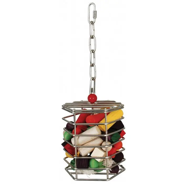 Featherland Paradise Bird Toy Stainless Steel Baffle Cage - Image 2
