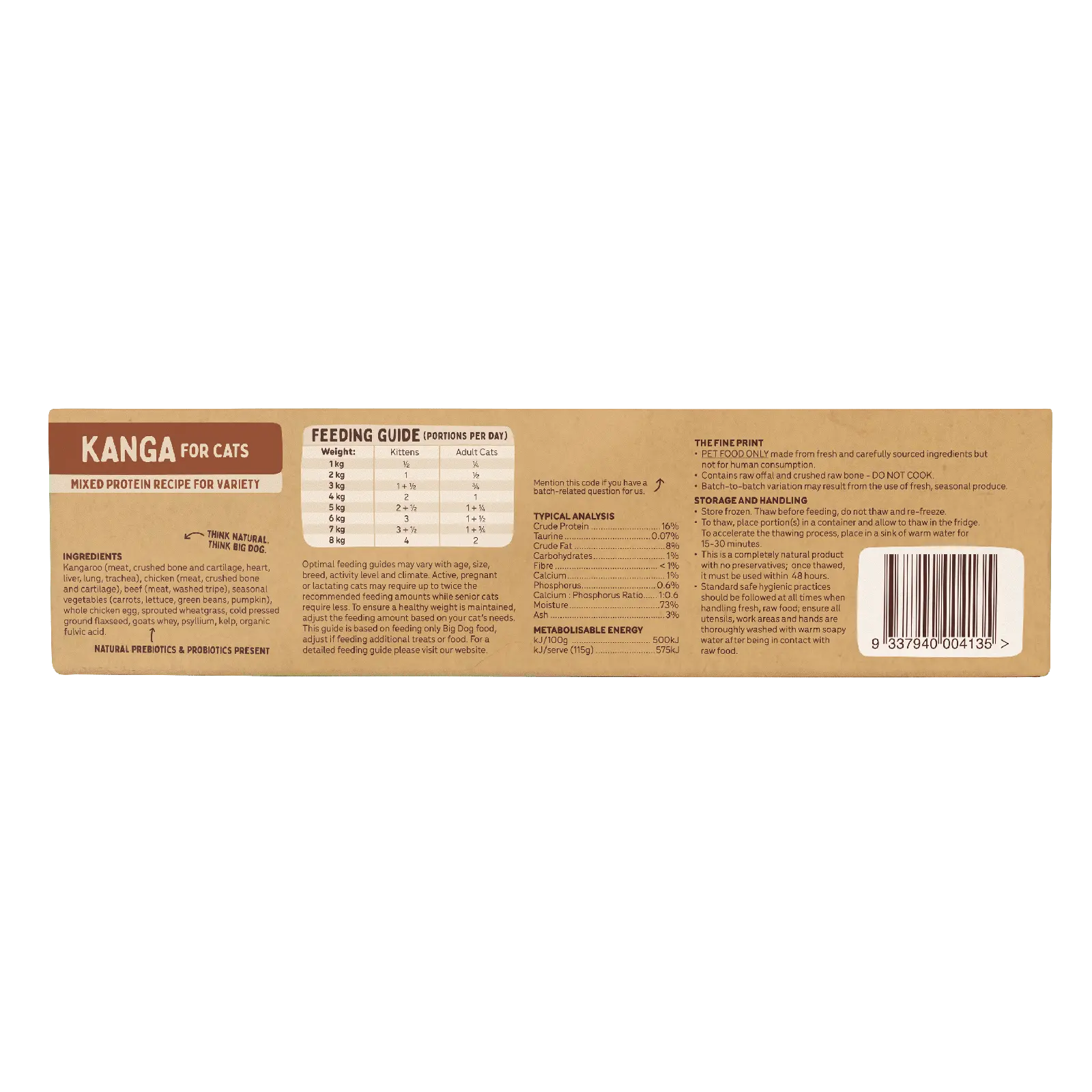 Big Dog Raw Cat Food Kangaroo - Image 2
