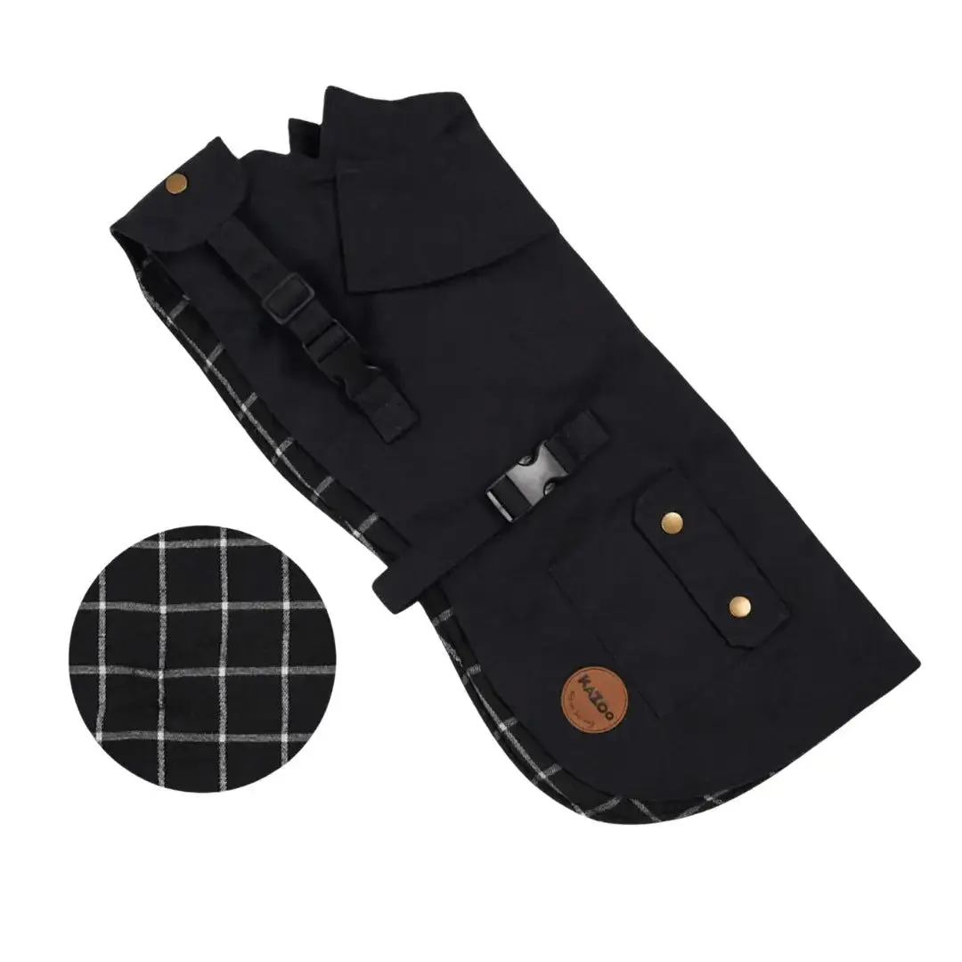 Kazoo Aussie Oilskin Waterproof Dog Coat - Black - Image 5
