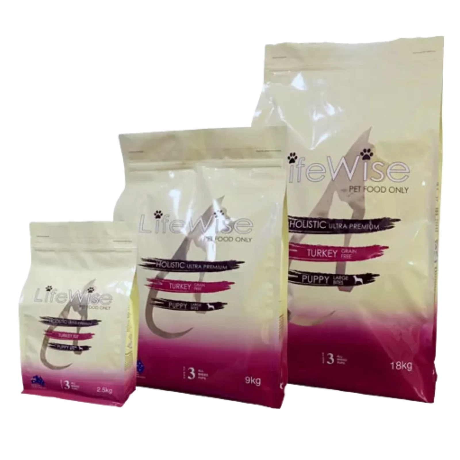 LifeWise Puppy Food Stage 3 - Turkey and Veg - Large Bites - Grain Free