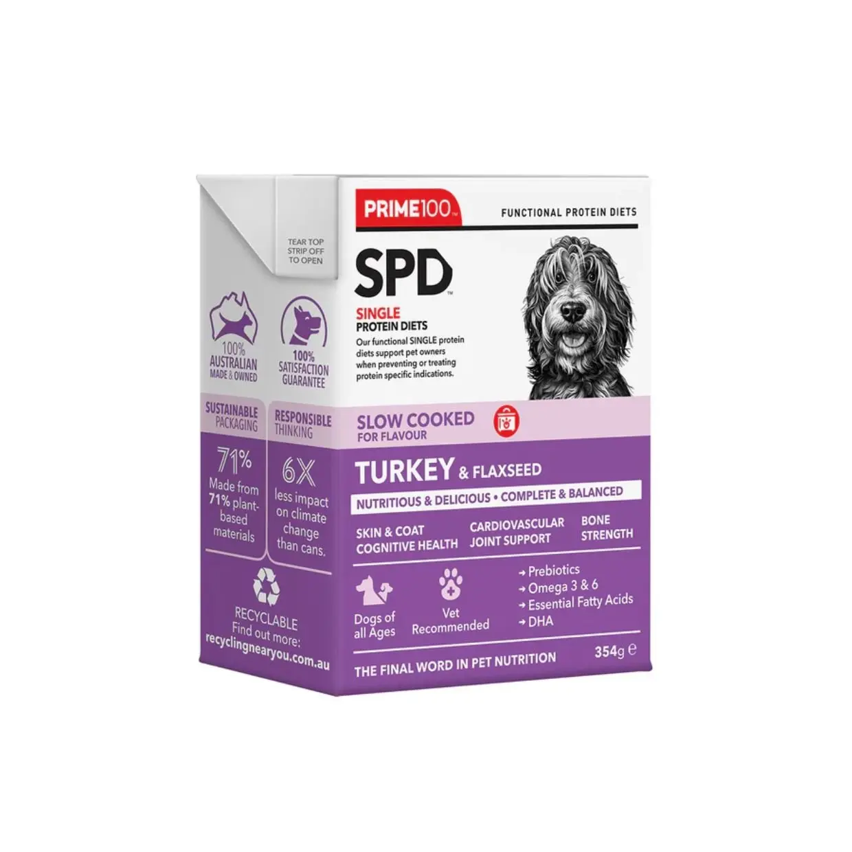 Prime100 SPD Slow Cooked Turkey & Flaxseed