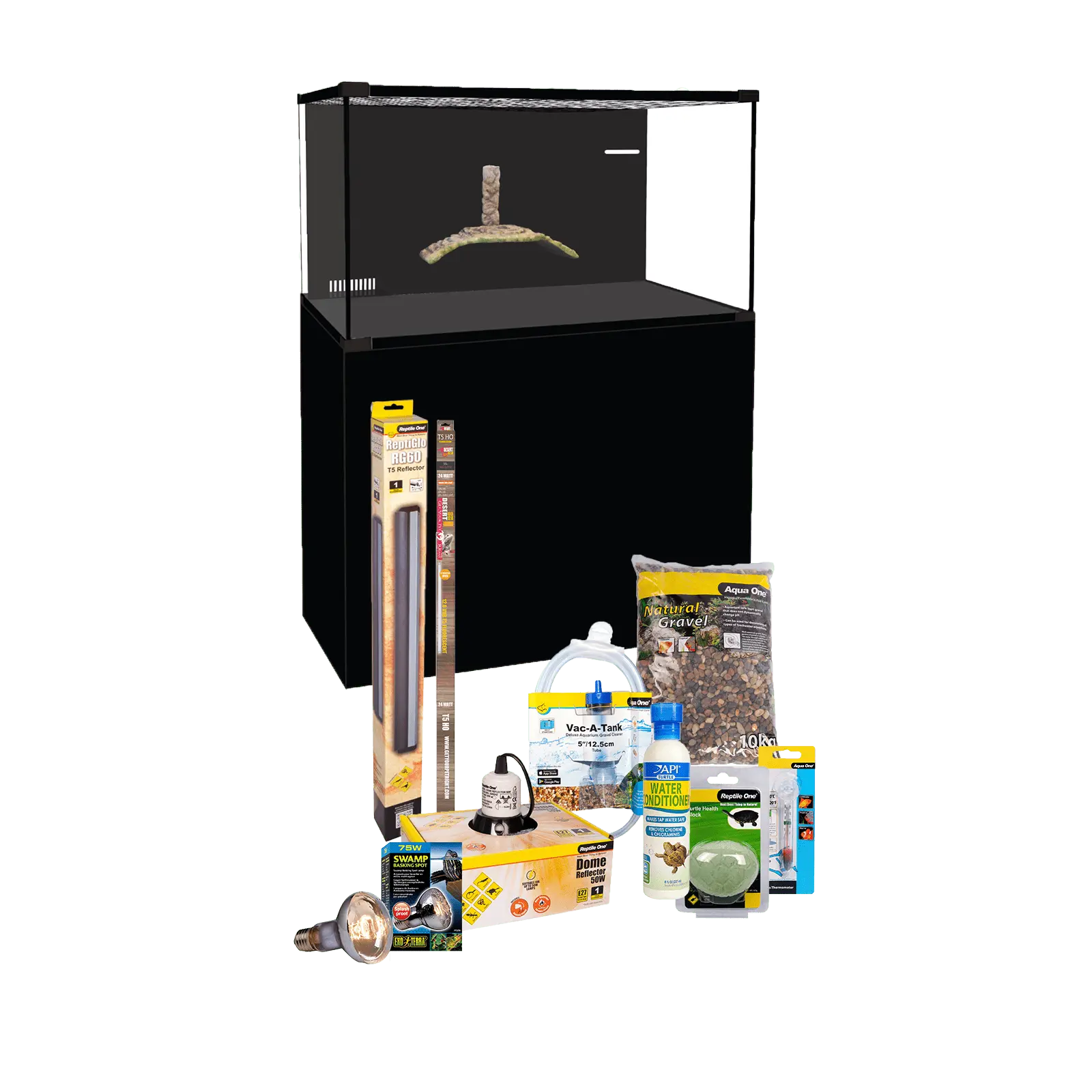 Turtle Starter Kit 90cm with Aquarium and Cabinet