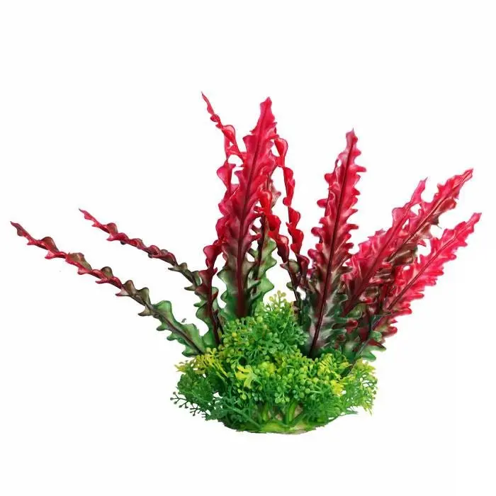 Aqua One Ecoscape Ruffled Lace Red Medium Artificial Plant - Image 2