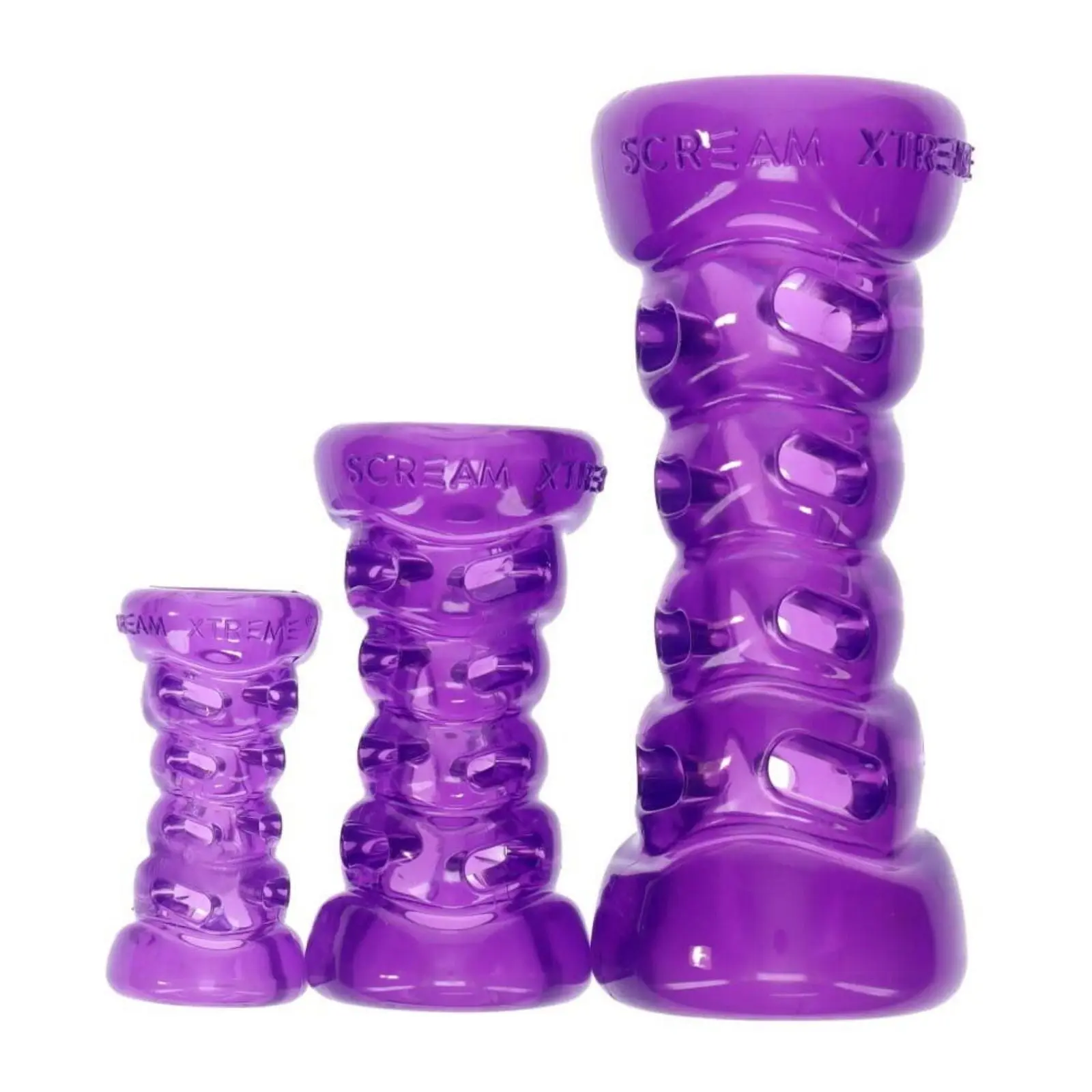 Scream Xtreme Treat Bone Loud Purple Dog Toy - Image 3